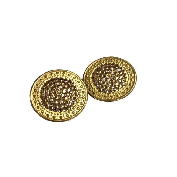 Elegant Gold Stud Earrings - Picture 2 of 11